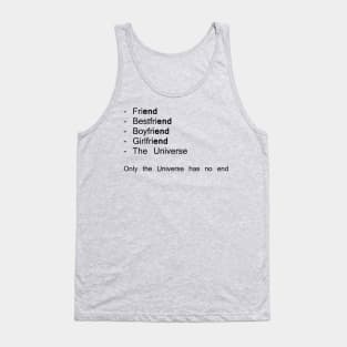 The Universe has no end Tank Top